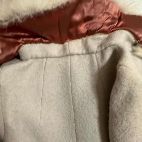 Vintage silver cashmere and silver fox dress coat - Picture 6 of 6